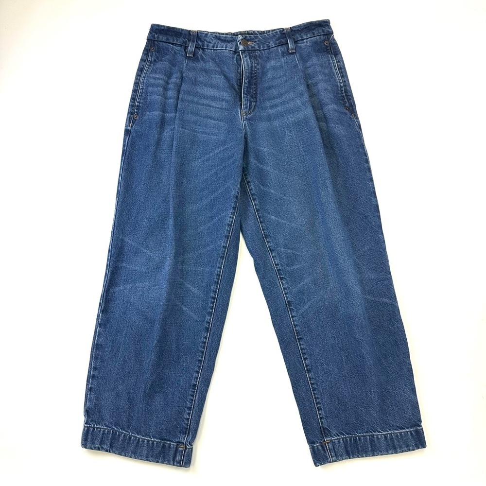 Banana Republic pleat front jeans trouser womens Size 31 mid rise straight